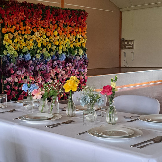Rainbow Floral Backdrop 2.4m x 2.2m