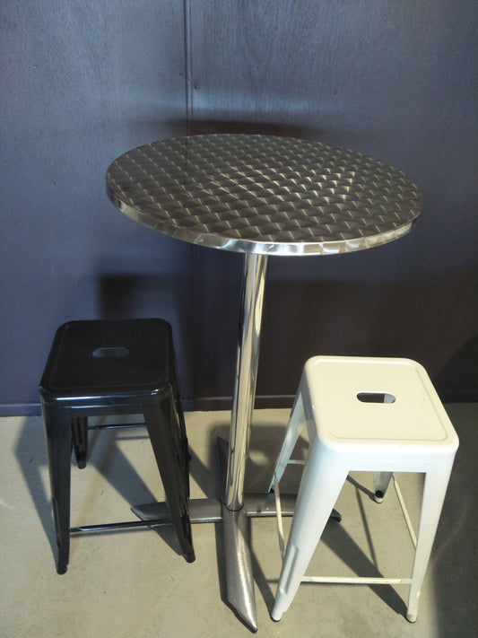 Black Metal Stool