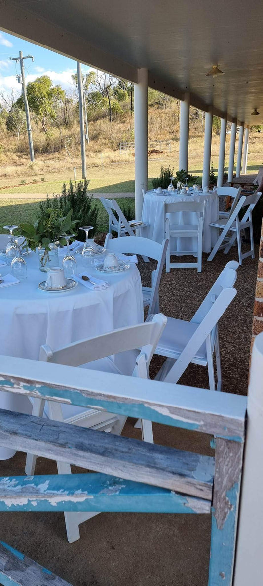 White Round Tablecloth - 220cm