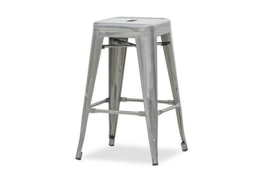 Silver Metal Stool