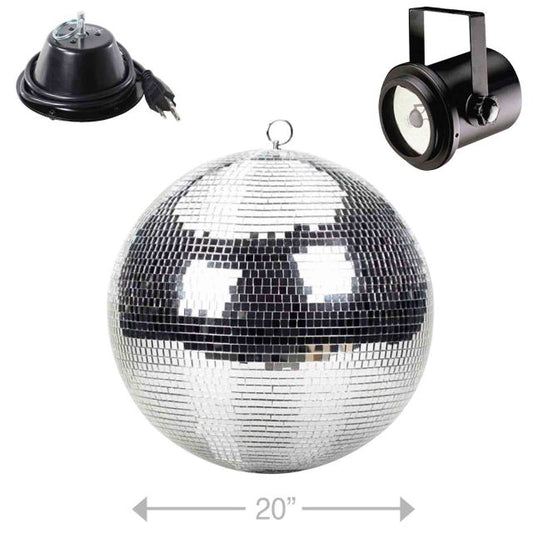 Disco Ball - Powered (Includes 2 x Coloured Spotlights)